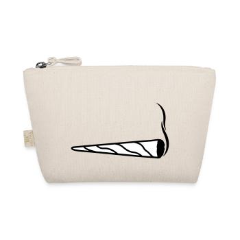 joint clipart logo hemp weed cannabis kiffen kiffe - Organic Pouch - nature - Front