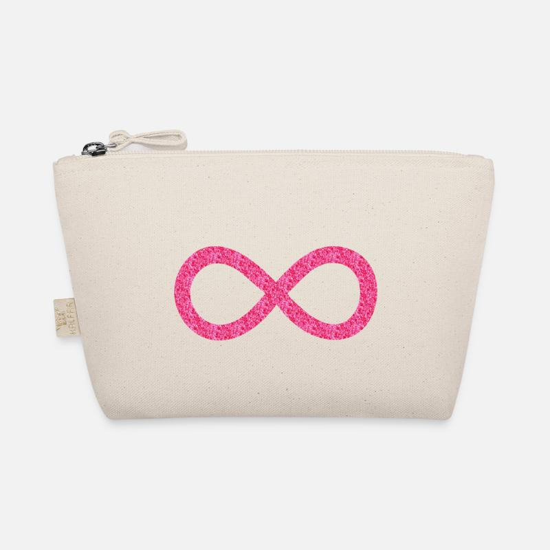 infinity glitter - Organic Pouch - nature