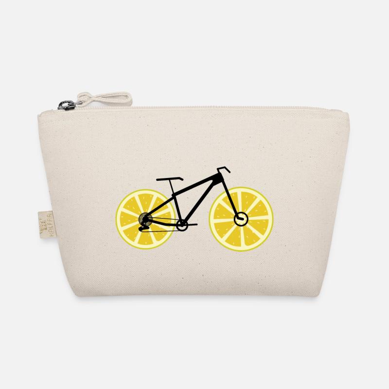 Zitronen-Fahrrad - Bio-Täschchen - Natur