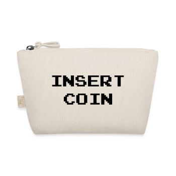 Insert Coin / Geek / Gaming / Gamer / Gamer / Game - Organic Pouch - nature - Front