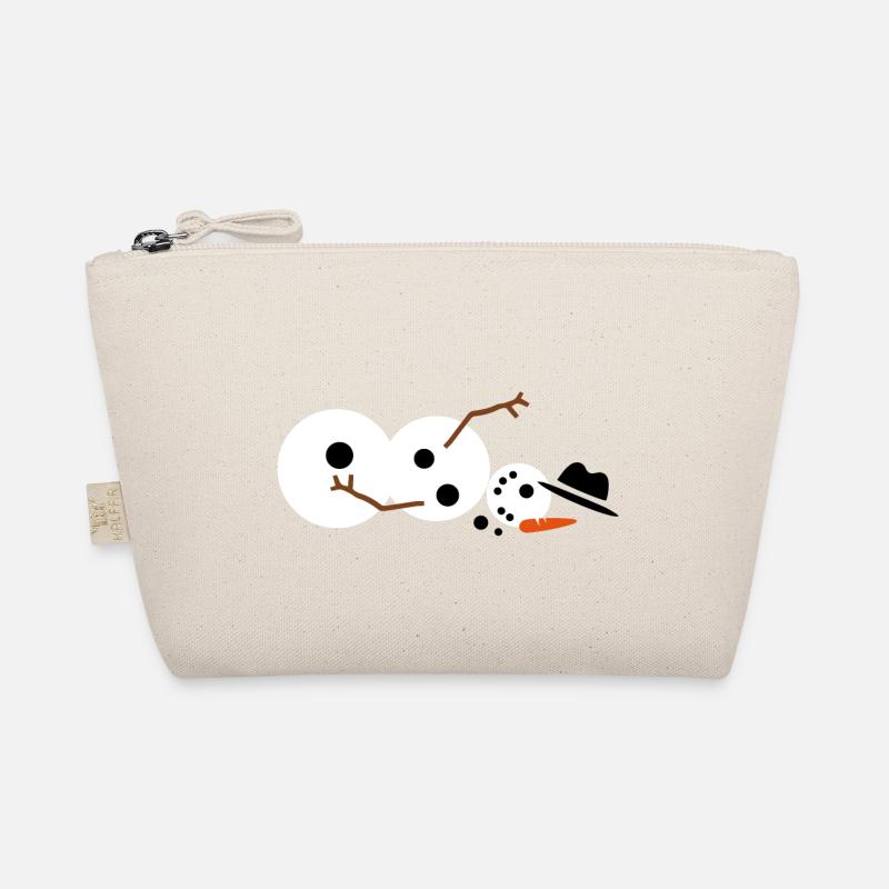 Schneemann - Bio-Täschchen - Natur