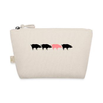be different row pattern design silhouette outline - Organic Pouch - nature - Front