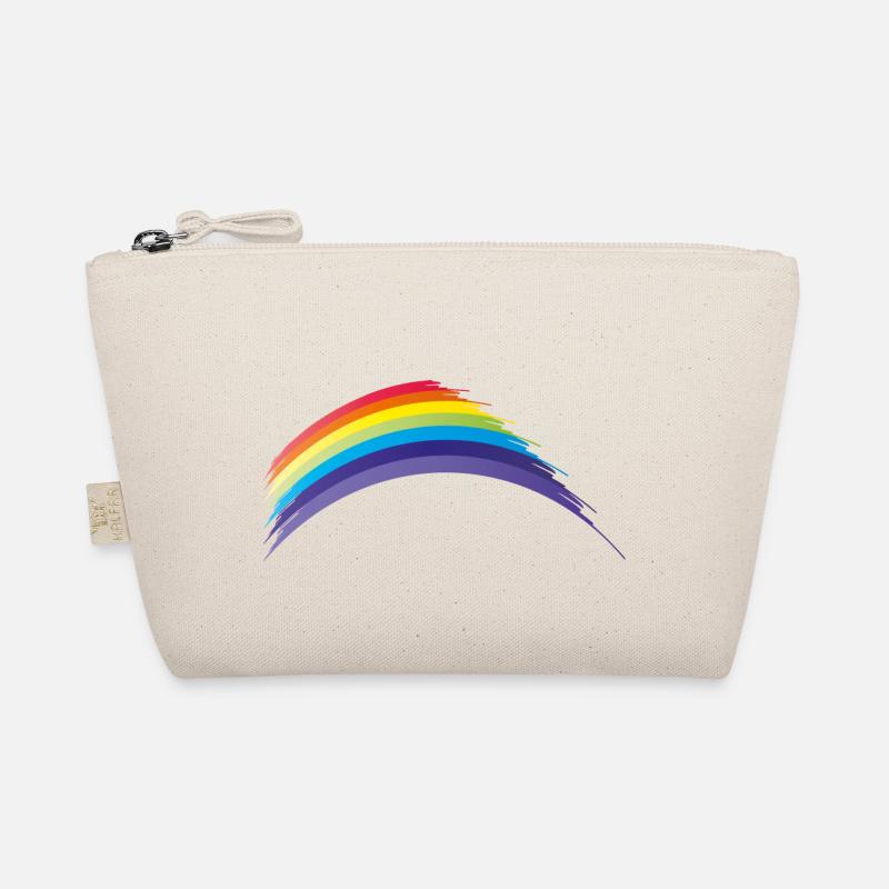 rainbow abstrakter Regenbogen in den Chakrafarben Bio-Täschchen