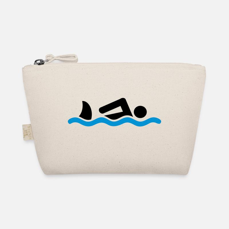 schwimmen mit Hai - Bio-Täschchen - Natur