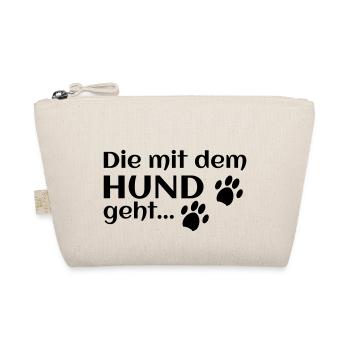 die mit dem hund geht - Bio-Täschchen - Natur - Vorne