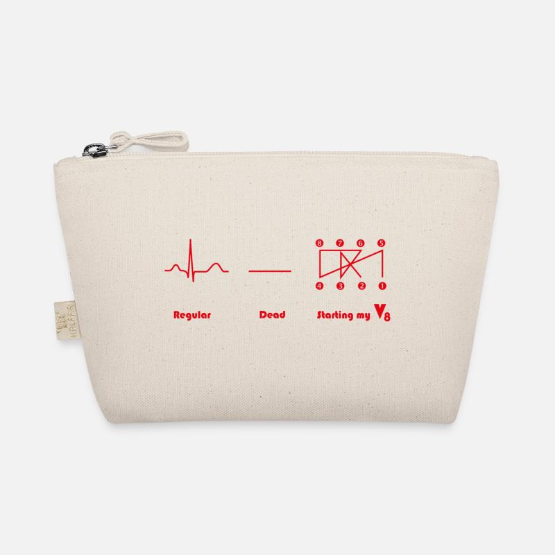 V8 engine Crossplain Heartbeat design - Organic Pouch - nature
