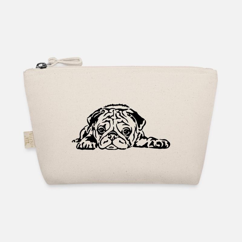 Mops liegend Bio-Täschchen