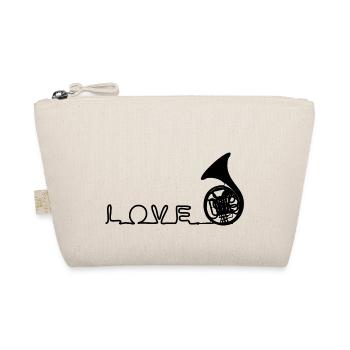 Horn Amour * Love Horn * Waldhorn * I love music - Trousse biologique - nature - Devant