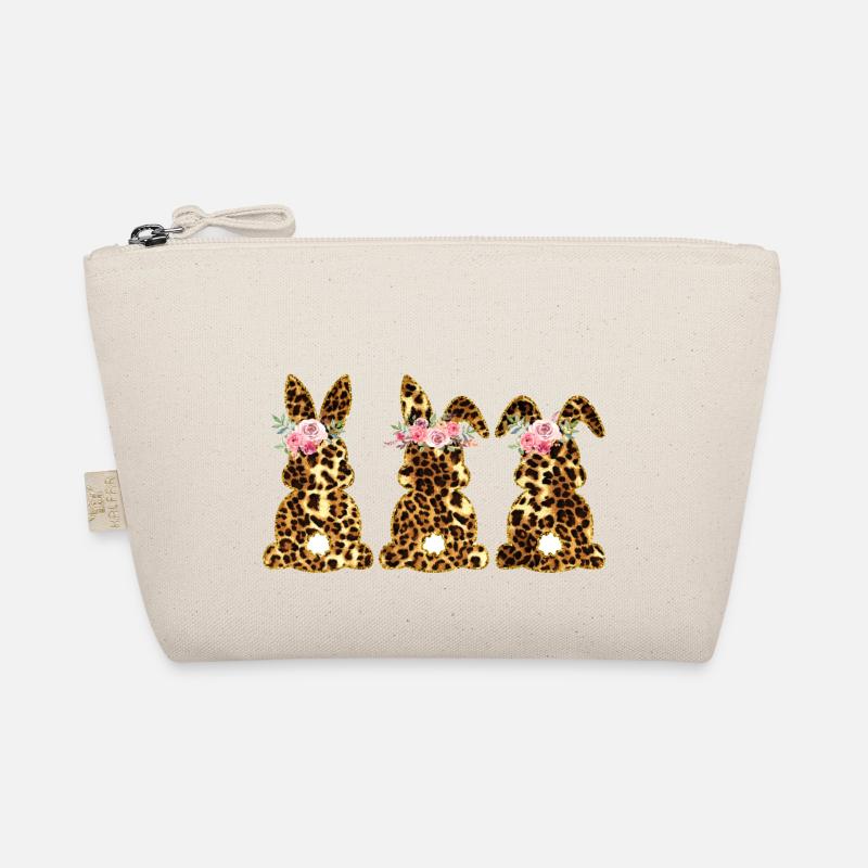 Leopard Easter bunnies Leopard Ostern Hasen Bio-Täschchen