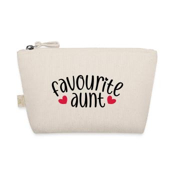Favorite Aunt Best Aunt Gift Nephew Niece - Organic Pouch - nature - Front