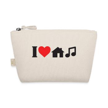 J'aime la musique house - Trousse biologique - nature - Devant