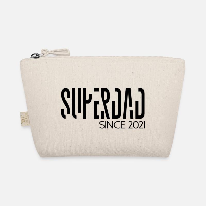 Superdad since 2021 Spruch Schrift - Bio-Täschchen - Natur