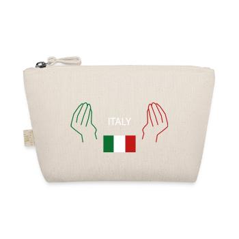italy flag italy - Organic Pouch - nature - Front