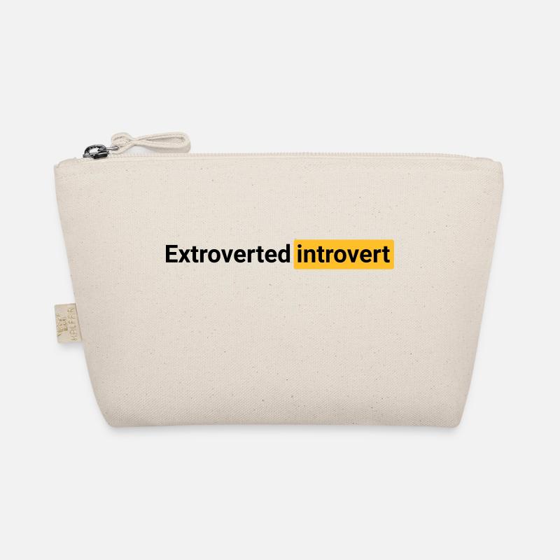 Extroverted introvert (black) Organic Pouch