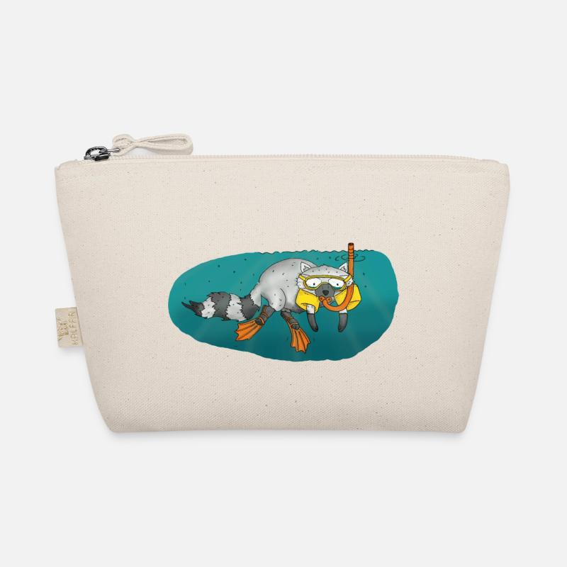 waschbär tauchen schnorcheln diving Bio-Täschchen