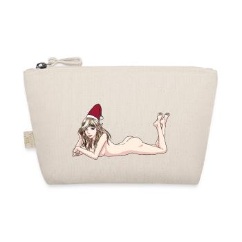 Sexy Christmas nackte Elfe Troll Nikolaus Fantasy - Bio-Täschchen - Natur - Vorne