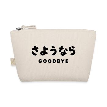 SAYONARA / JAPANESE GOODBYE さようなら Hiragana Script - Organic Pouch - nature - Front