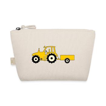 Traktor mit Anhänger gelb - Bio-Täschchen - Natur - Vorne
