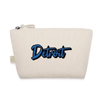 Detroit Script Blue - Organic Pouch - nature - Front