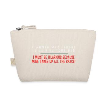 Witty Space-Taker Quote Tee - Organic Pouch - nature - Front