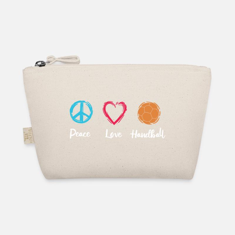 Frieden Liebe Handball Bio-Täschchen