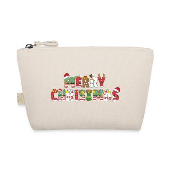 Merry Christmas - Bio-Täschchen - Natur - Vorne