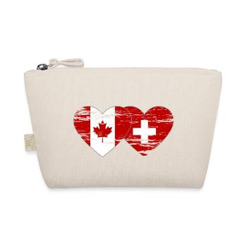 Canada Suisse Drapeau Coeur Utilisé - Trousse biologique - nature - Devant