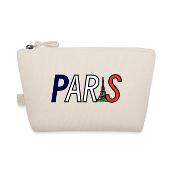 Paris silhouette with Eiffel Tower play of colors - Organic Pouch - nature - Front