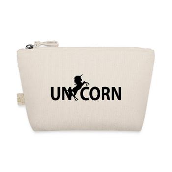 Unicorn - Silhouette - Bio-Täschchen - Natur - Vorne
