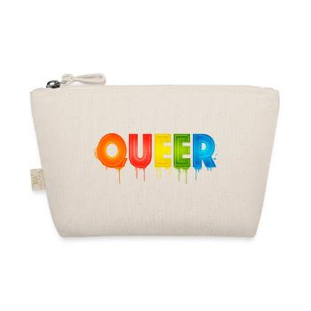 Queer Typography Pride Month Equal Rights LGBTQ - Organic Pouch - nature - Front