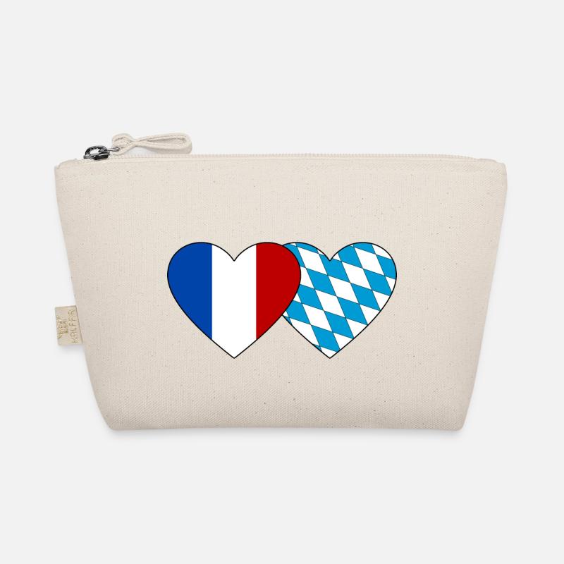 Frankreich Bayern Flagge Herz Bio-Täschchen