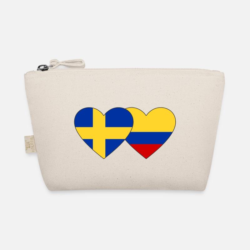 Suède Colombie Drapeau Coeur Trousse biologique