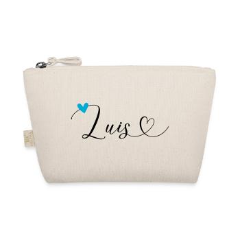 Luis Name Vorname Kalligrafieherz - Bio-Täschchen - Natur - Vorne
