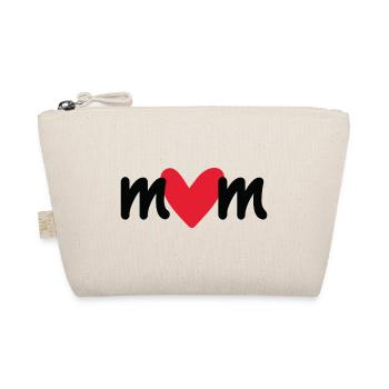 Mum heart - Organic Pouch - nature - Front