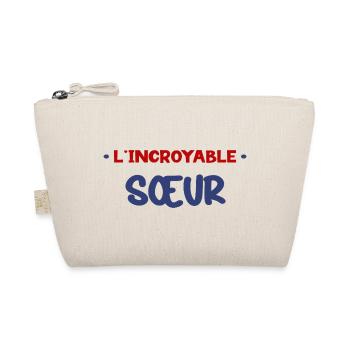 Amazing Sister Quote Family Gift - Organic Pouch - nature - Front