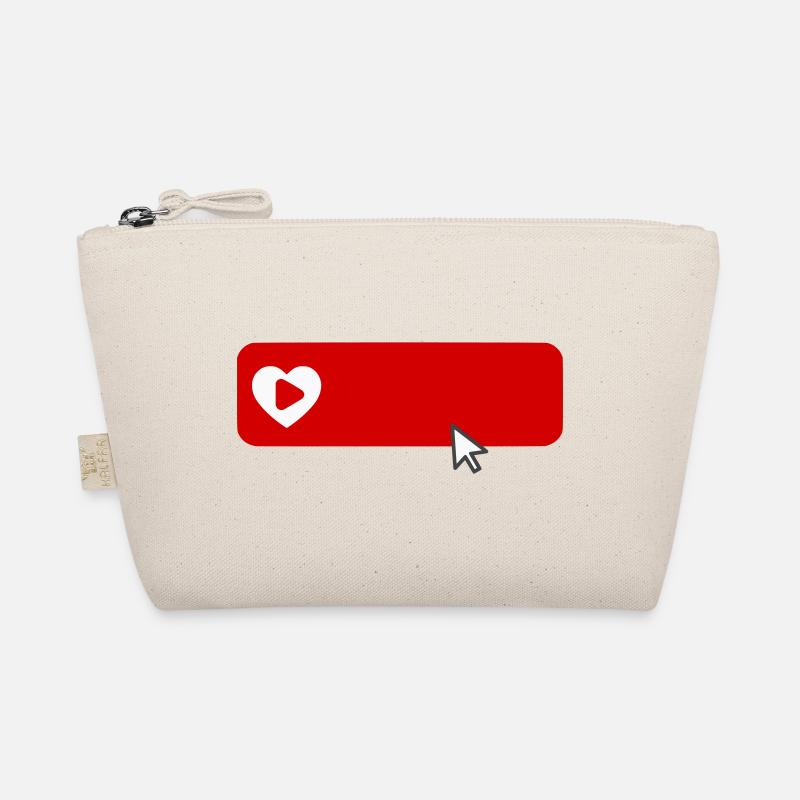 Cool YouTube Inspired Subscribe Flat Icon Organic Pouch