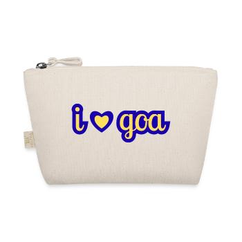 Ich liebe Goa Herz-Design - Bio-Täschchen - Natur - Vorne