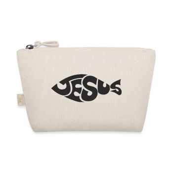 Jesus Lettering Logo Shirt - Organic Pouch - nature - Front