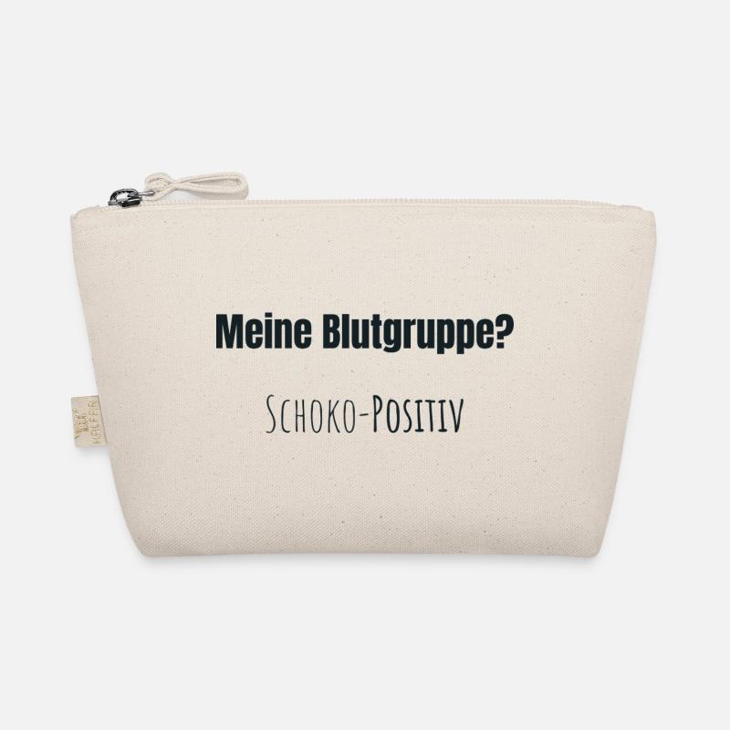 Blutgruppe: Schoko positiv - Bio-Täschchen - Natur