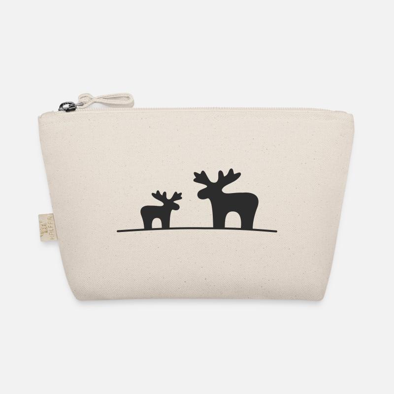 Moose Silhouette Forest Organic Pouch