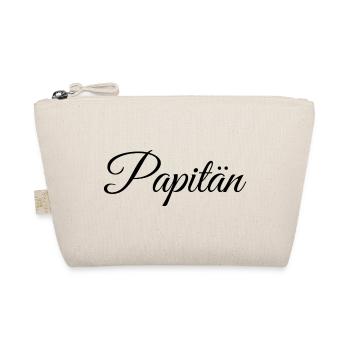 Papitän Lustiges Wortspiel Kapitän Papa Anker - Bio-Täschchen - Natur - Vorne