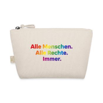 Alle Menschen Alle Rechte Immer Statement - Bio-Täschchen - Natur - Vorne