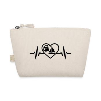 Heart Beer Sailing Humor - Organic Pouch - nature - Front