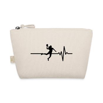 Handball is my life, heartbeat, World Cup, European Championships, DE - Organic Pouch - nature - Front