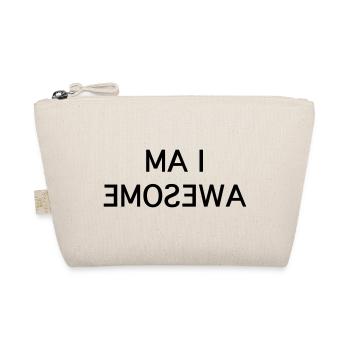 I Am Awesome - Fun Mirror Text - Organic Pouch - nature - Front