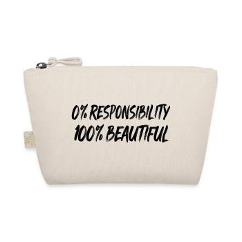 0% responsibility, 100% beauty - Organic Pouch - nature - Front