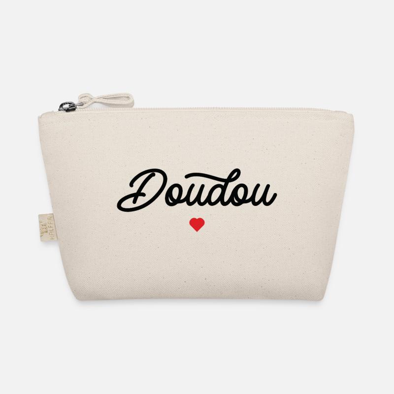 Doudou Coeur Script Noir Trousse biologique