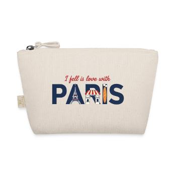 Paris Liebe – Eiffelturm & Baguette Design - Bio-Täschchen - Natur - Vorne