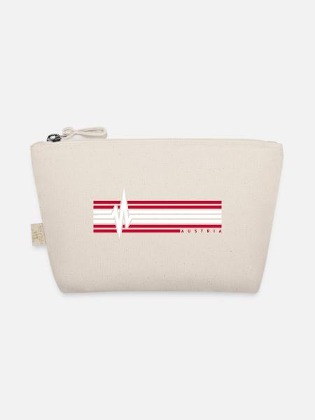Heartbeat Austria ECG Austria Austrians - Organic Pouch - nature - Front