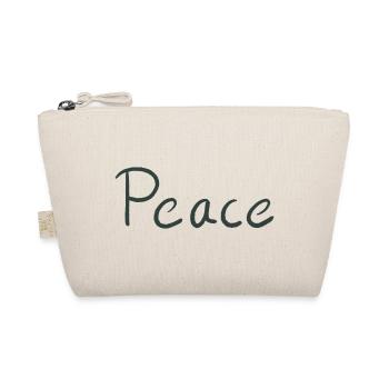 Lettres Peace Hand Vert - Trousse biologique - nature - Devant